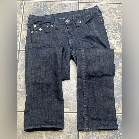 Vintage true religion made USA size 27 straight dark deep blue y2K jeans… - Picture 4 of 15